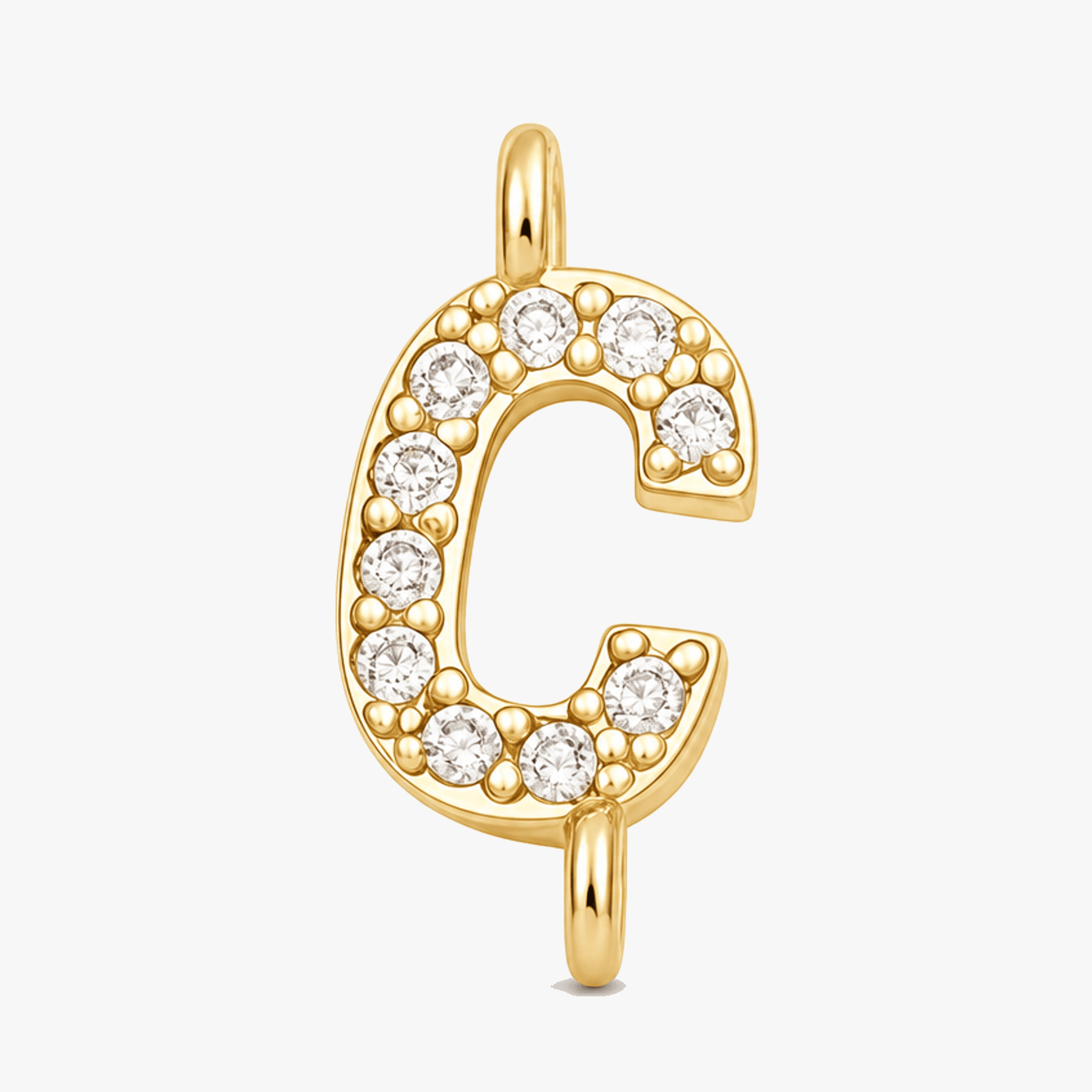 Aurela – Sparkling Initial Cross Necklace