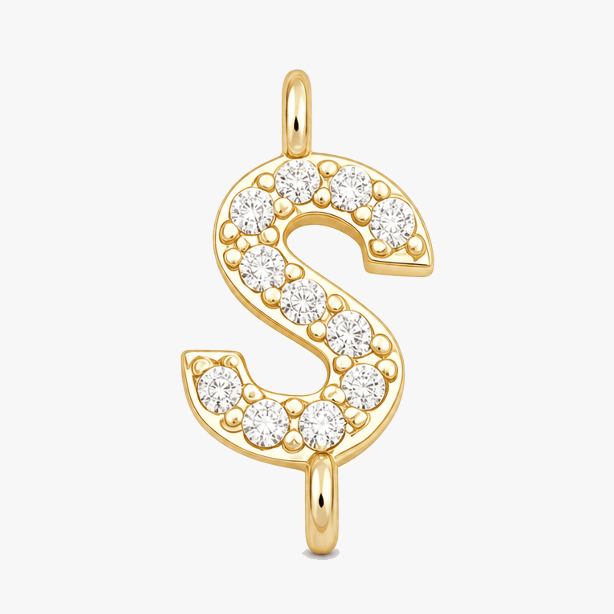 Aurela – Sparkling Initial Cross Necklace