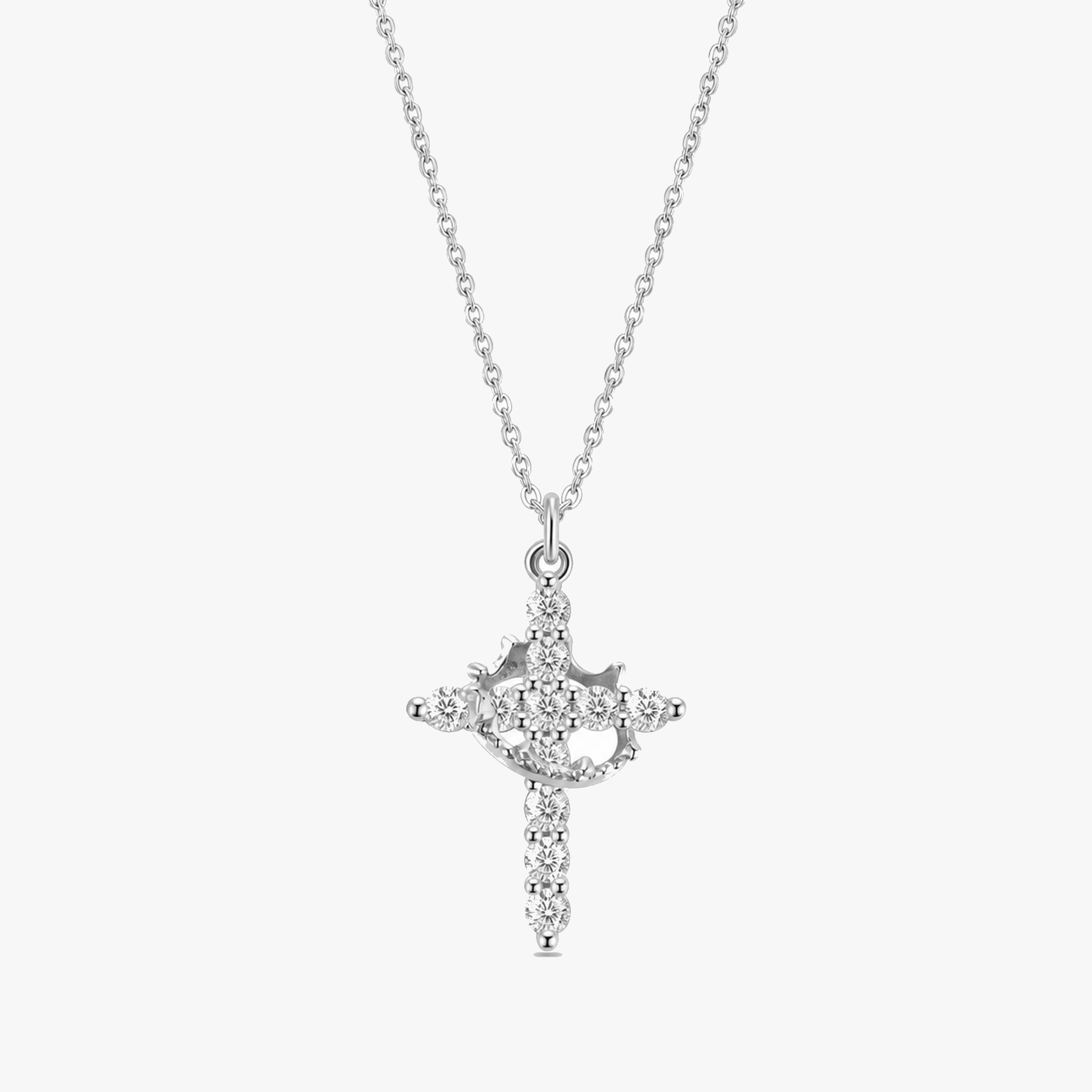 Crovana – Cross and crown faith pendant