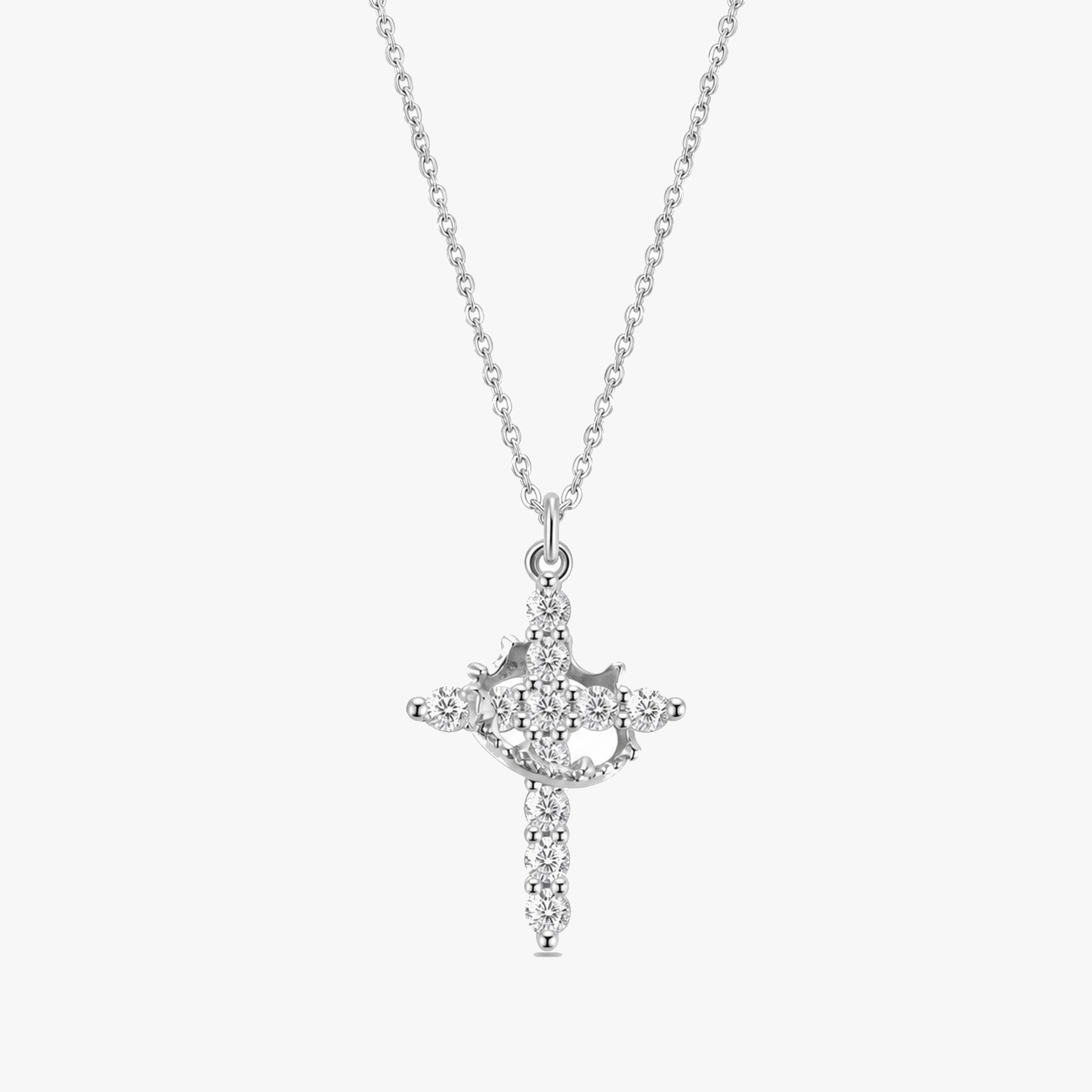 Crovana – Cross and crown faith pendant