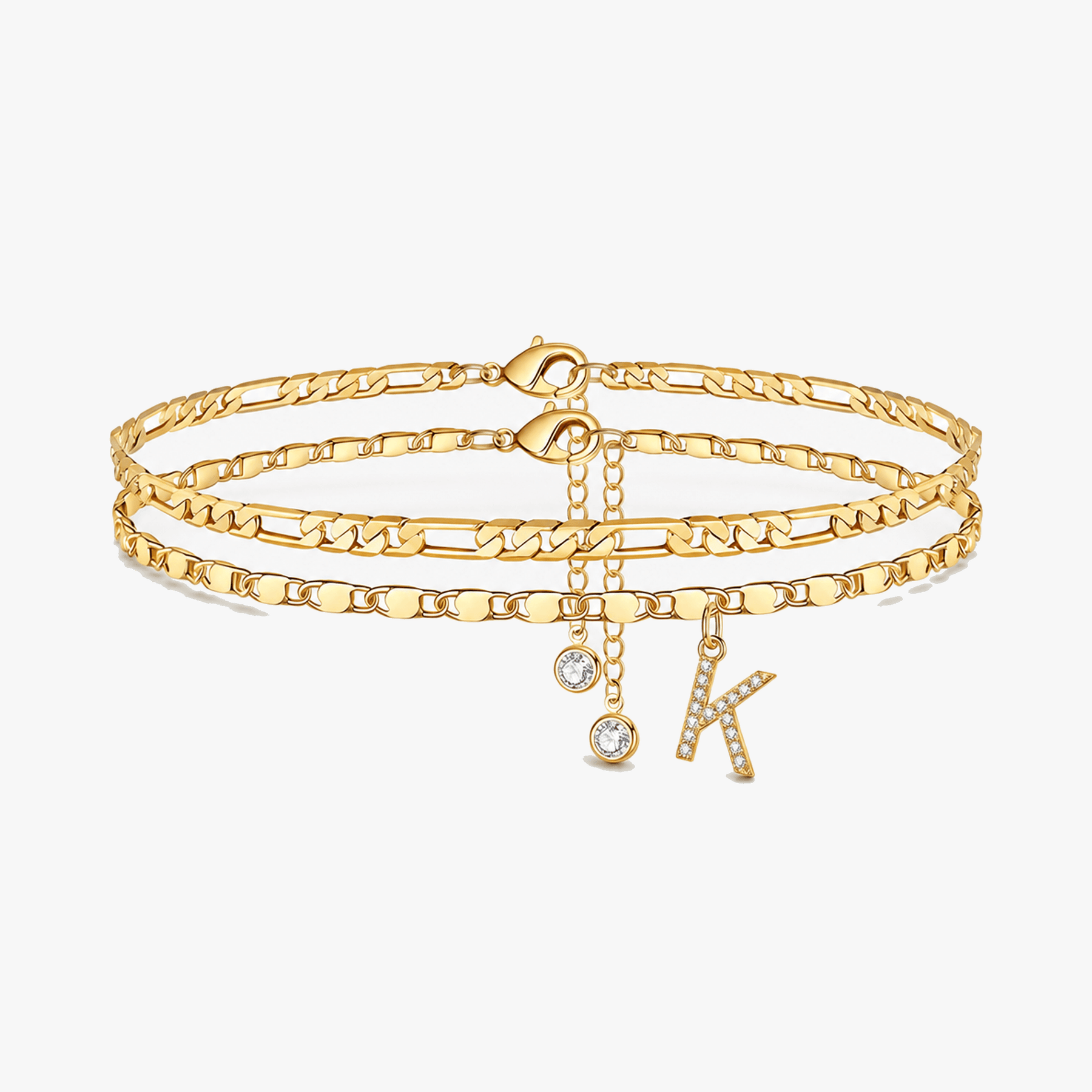 Letterly – Letter Layered Anklet