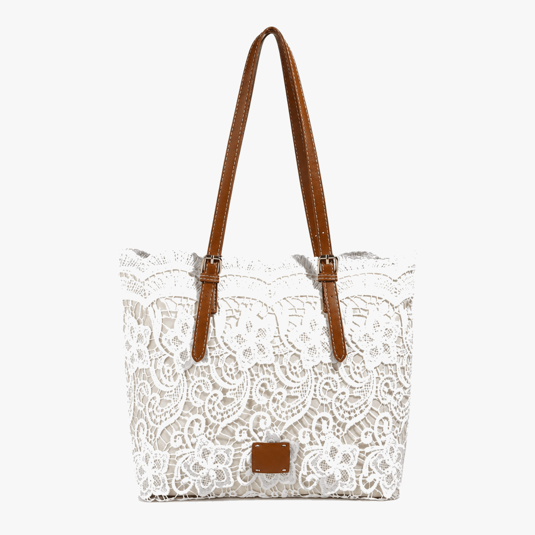 Lacelune – Floral Lace Shoulder Tote
