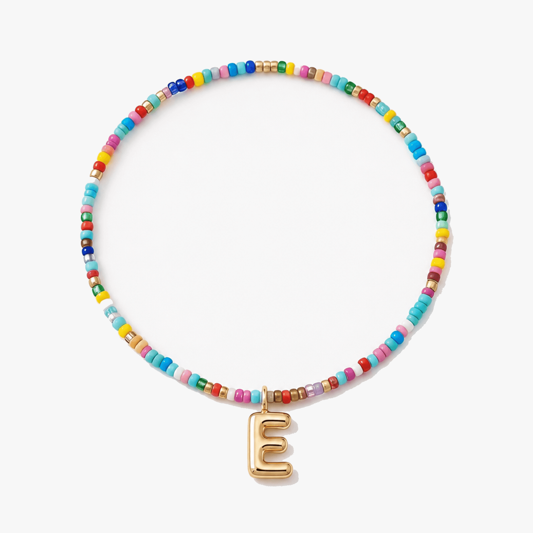 Liora – Colorful Beaded Initial Necklace