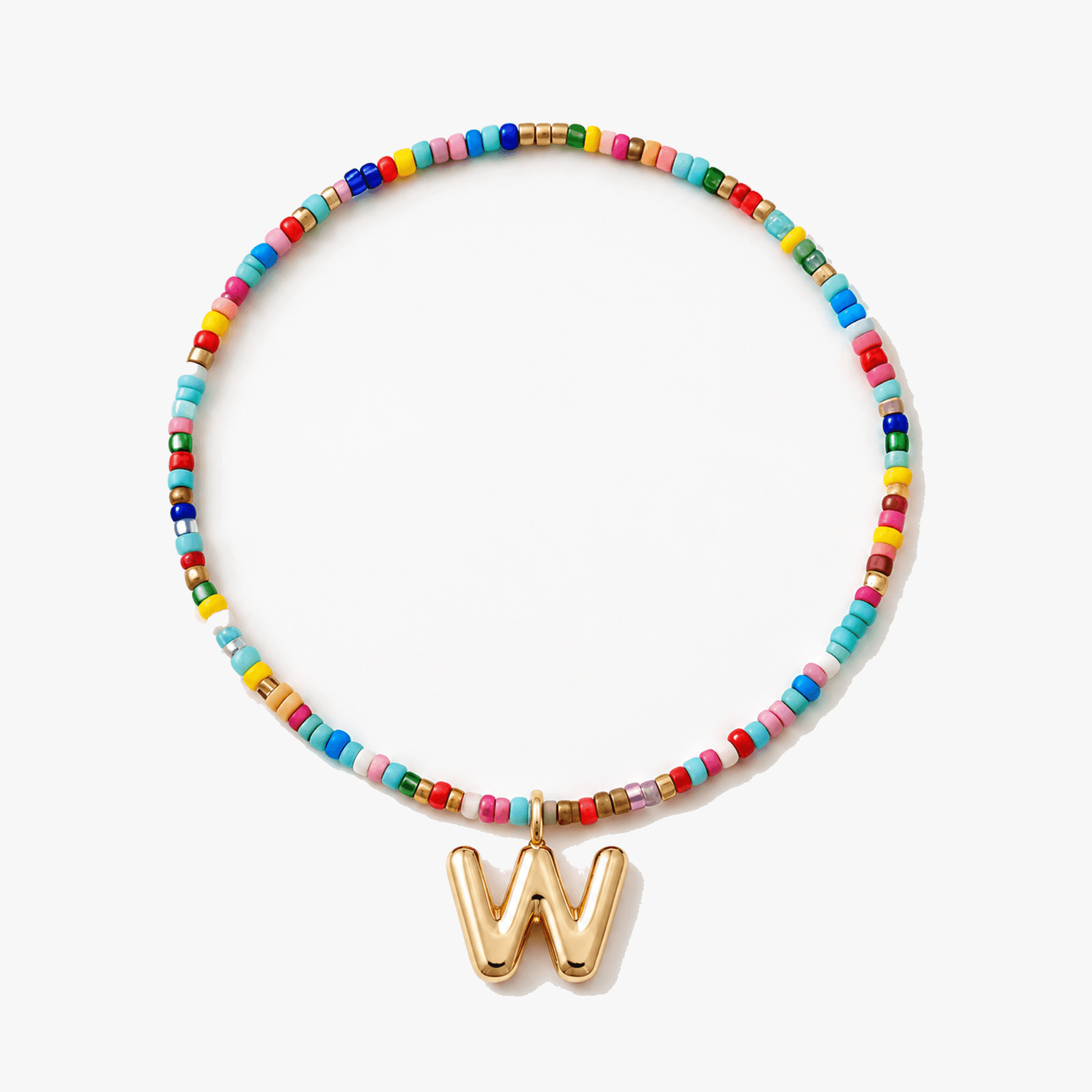 Liora – Colorful Beaded Initial Necklace
