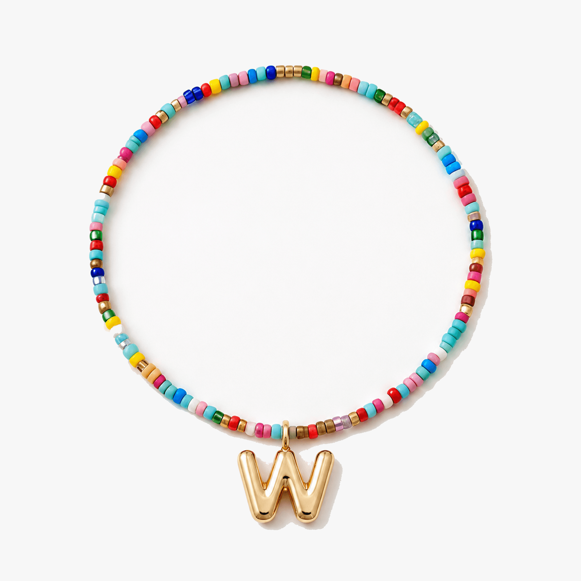 Liora – Colorful Beaded Initial Necklace