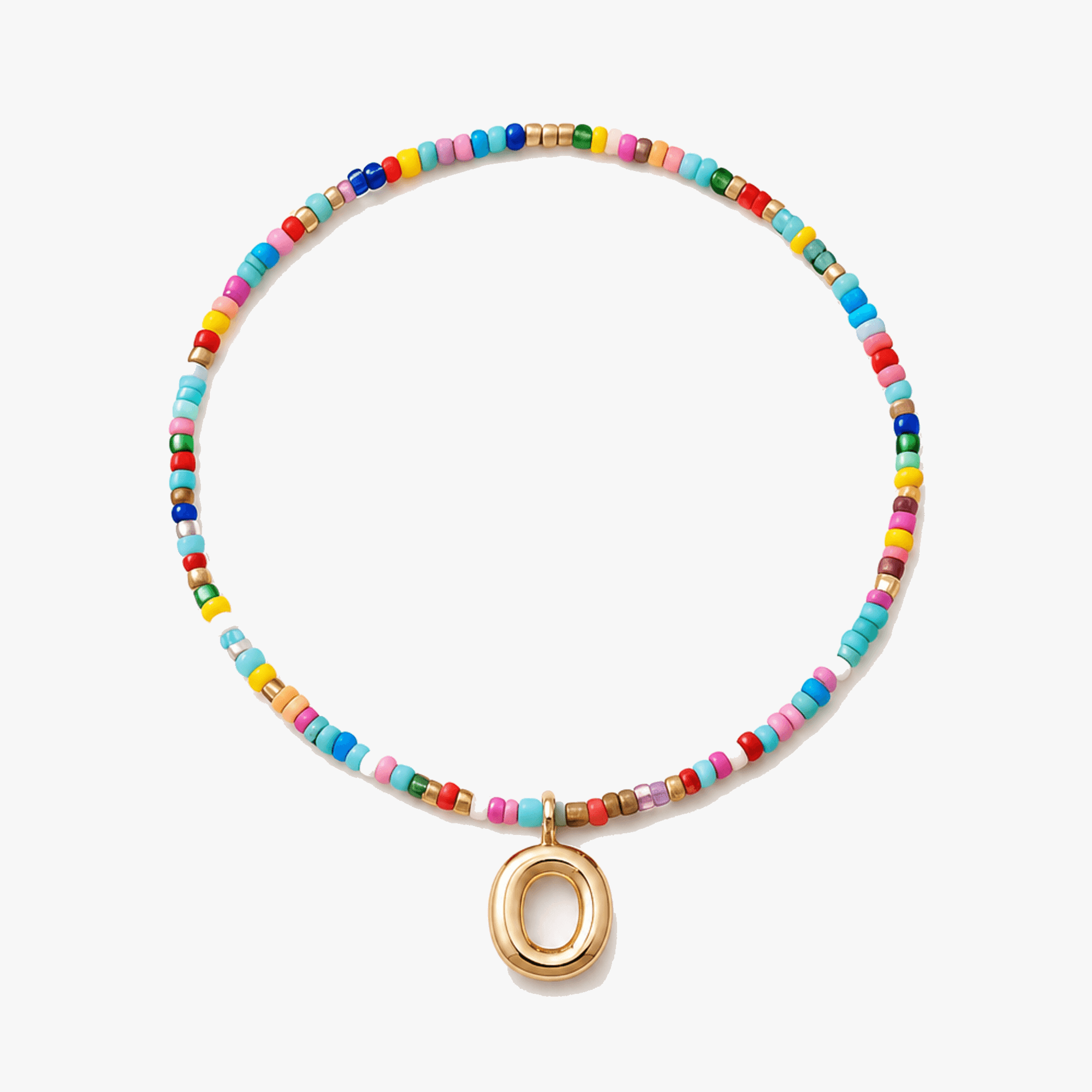 Liora – Colorful Beaded Initial Necklace