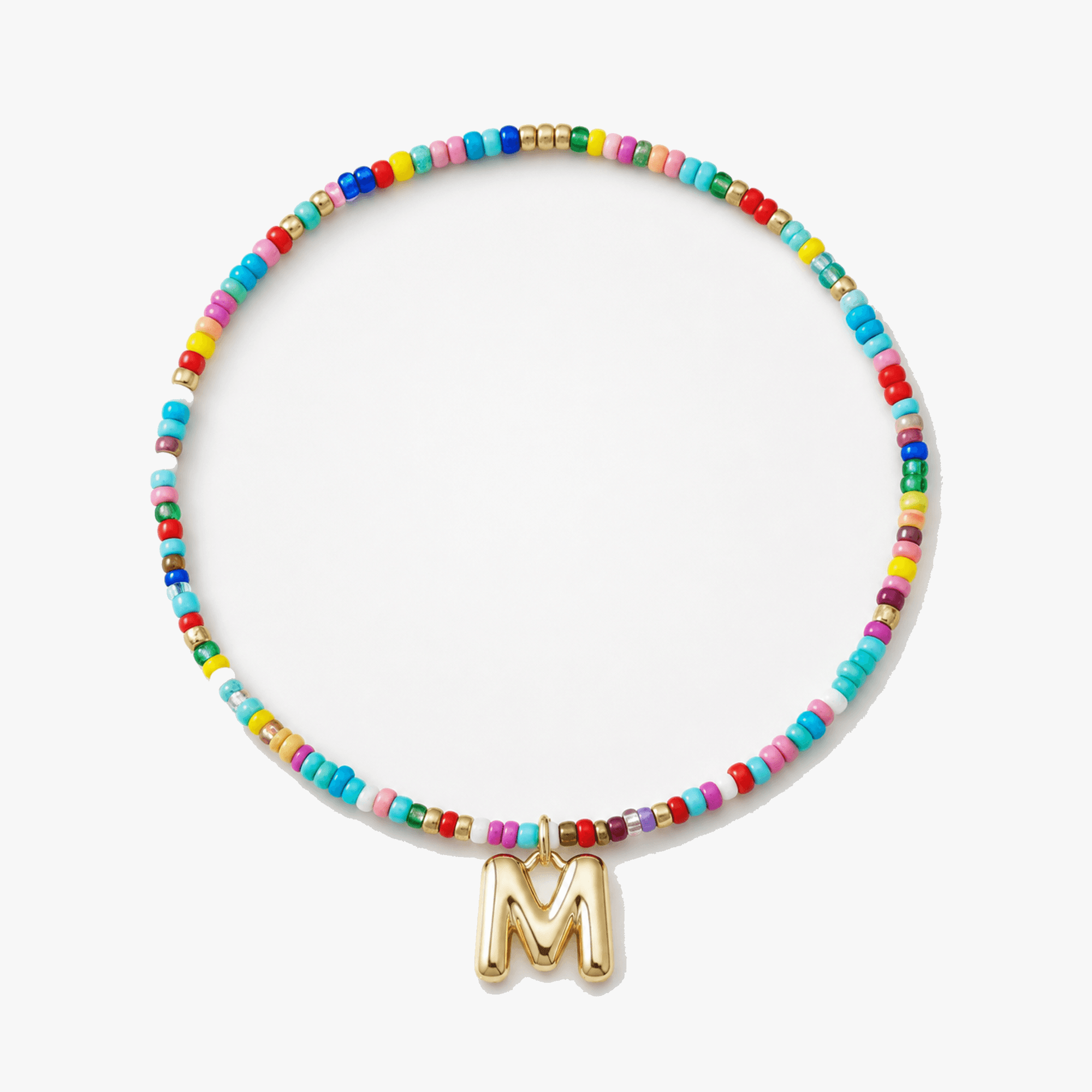 Liora – Colorful Beaded Initial Necklace