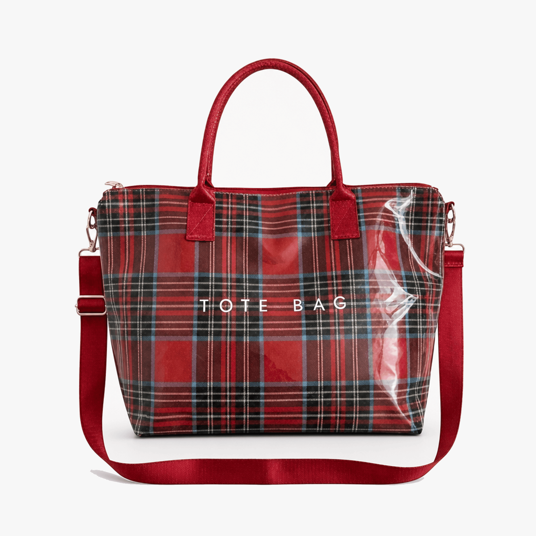 Carroway – Glossy Checkered Tote Bag