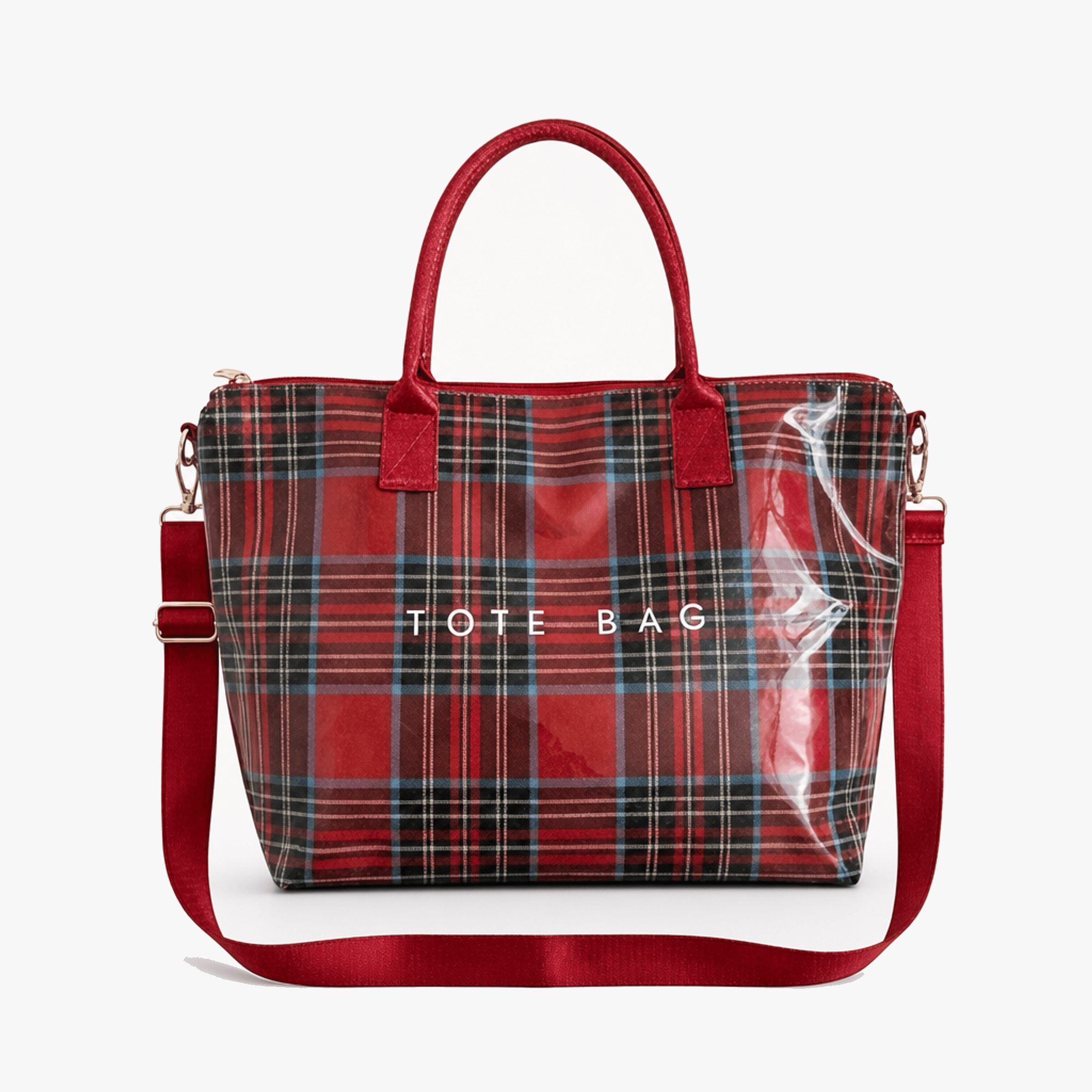 Carroway – Glossy Checkered Tote Bag