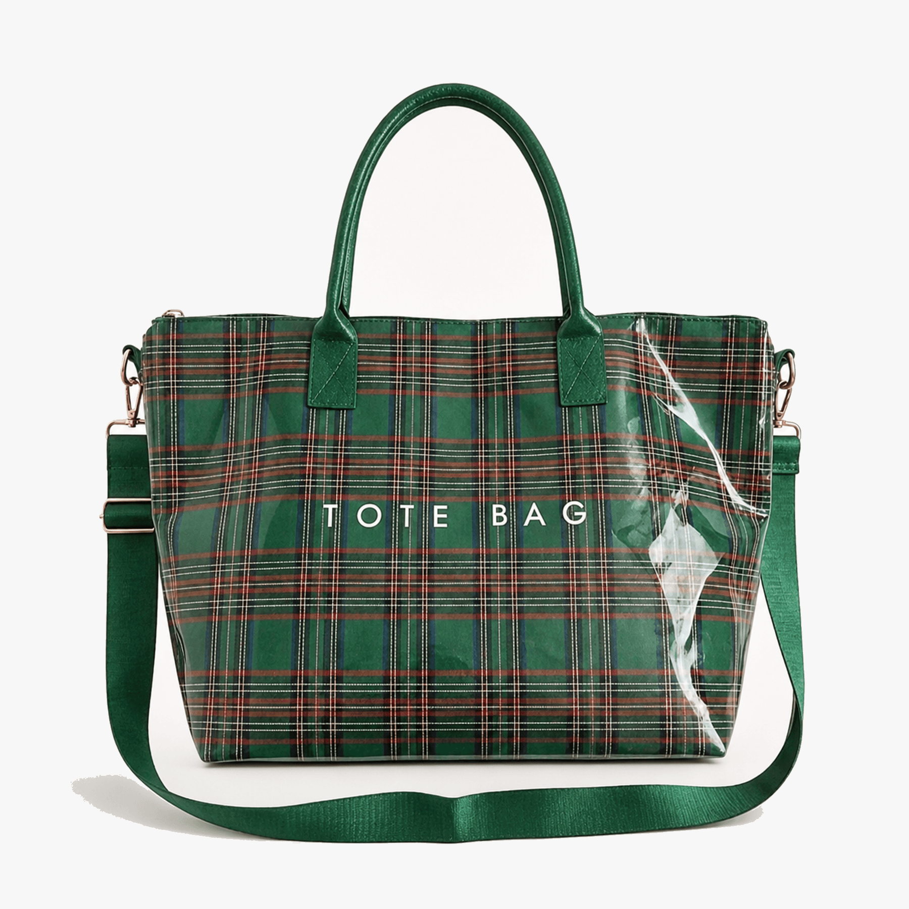 Carroway – Glossy Checkered Tote Bag