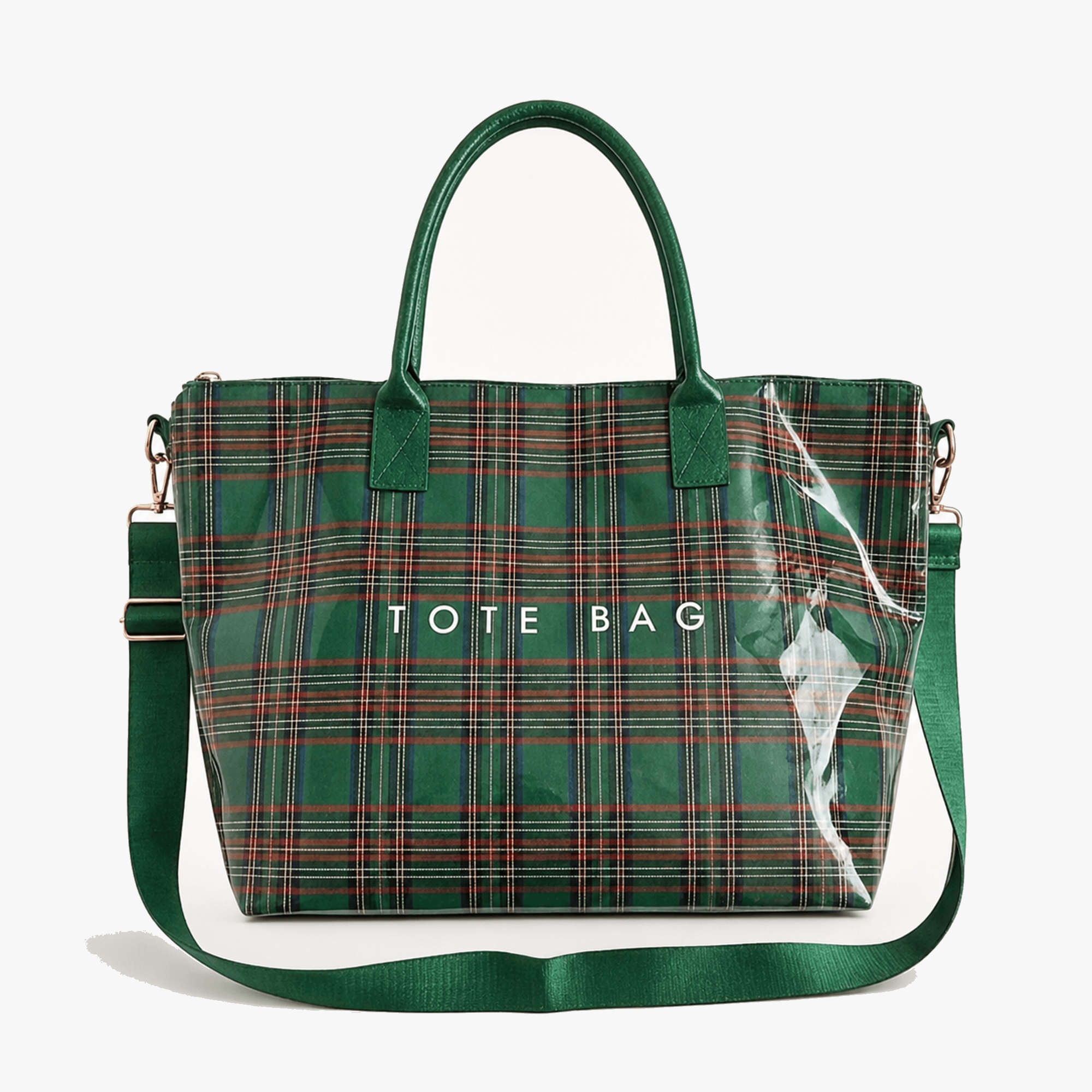 Carroway – Glossy Checkered Tote Bag