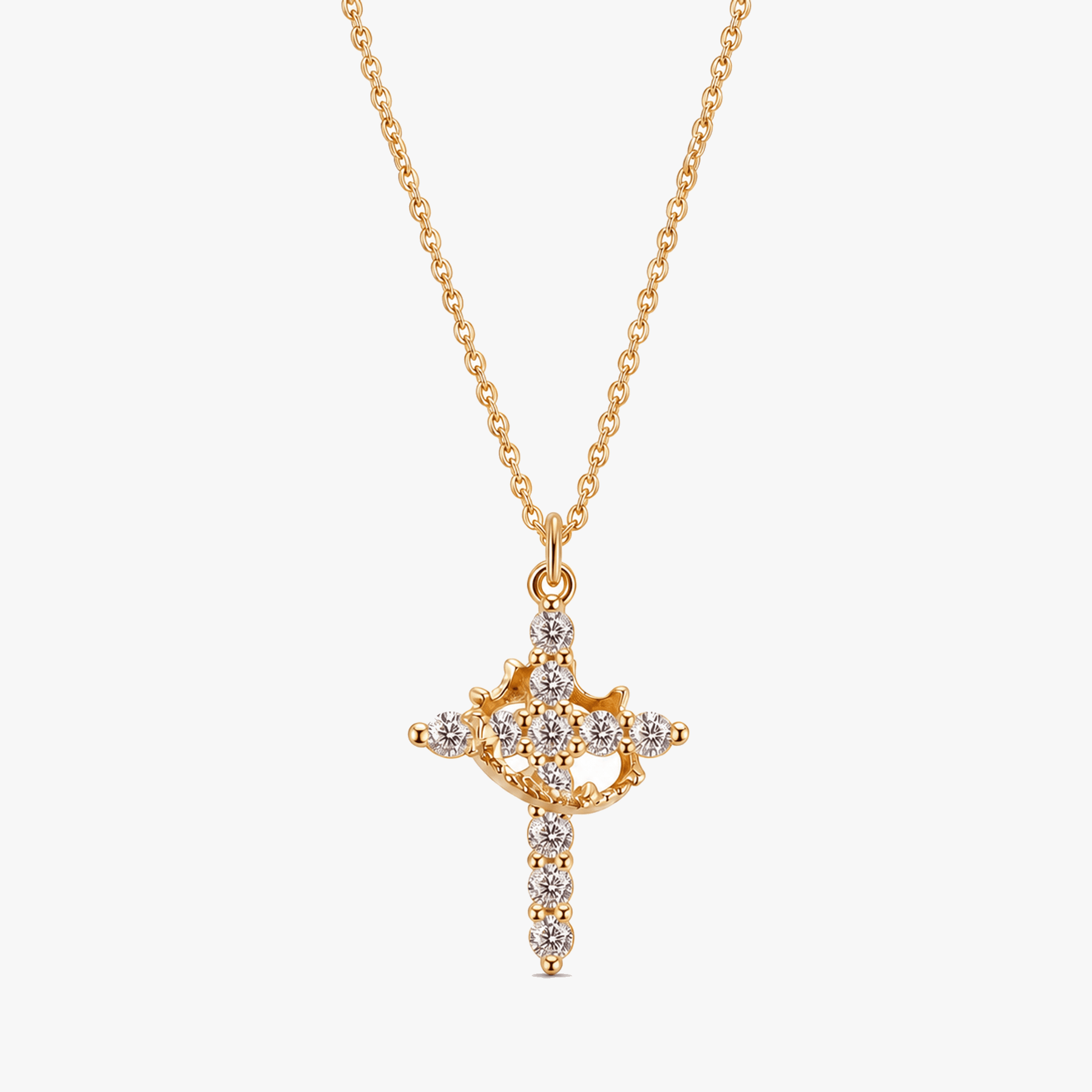 Crovana – Cross and crown faith pendant