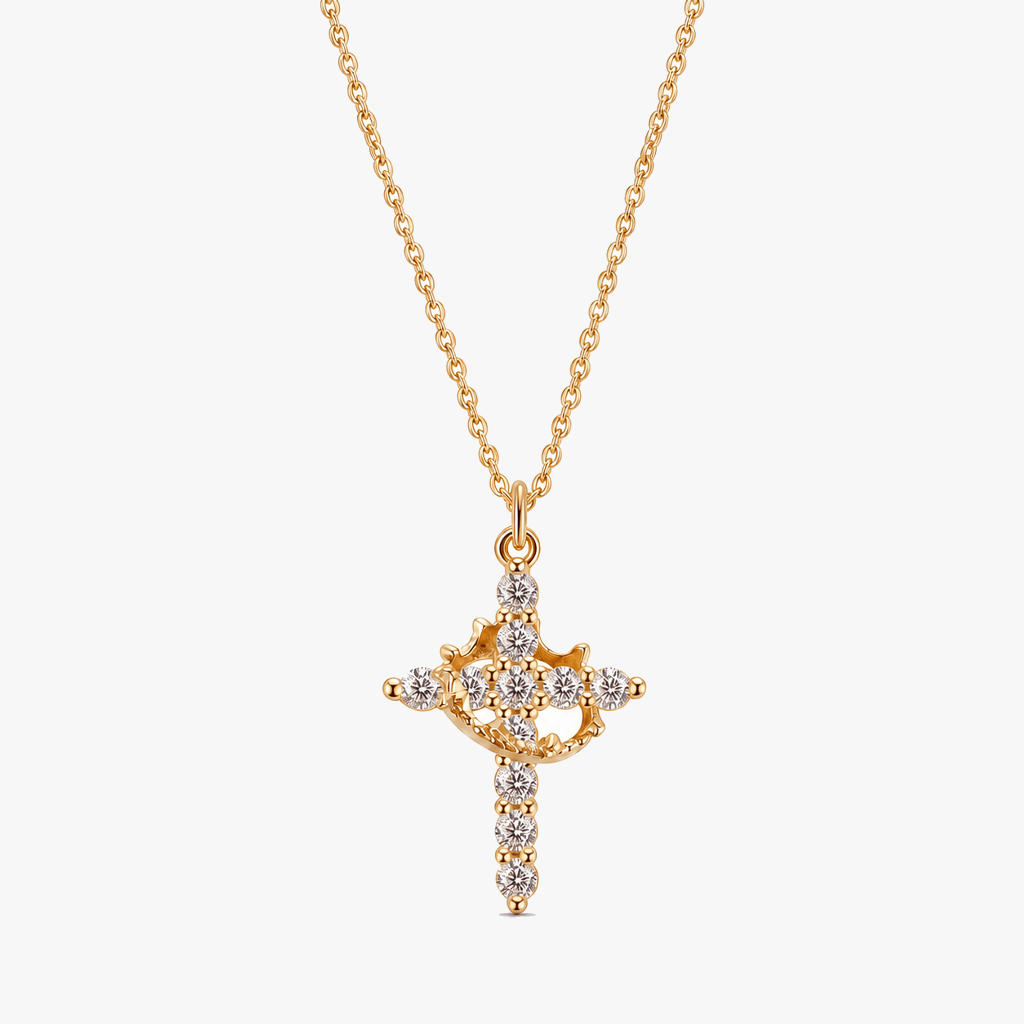Crovana – Cross and crown faith pendant