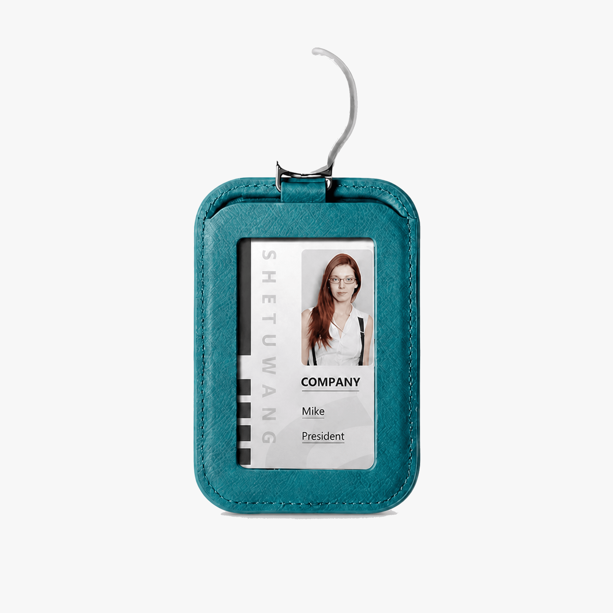Carden – Retractable faux leather badge holder