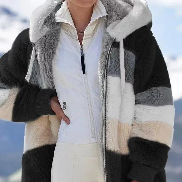 Alexa | Winter Jacket with Hood and Zipper