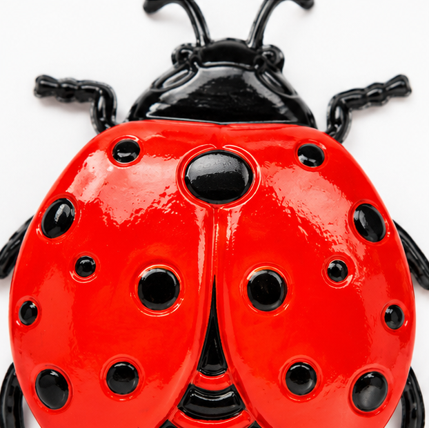 Bloomly – 3D Metal Bee Butterfly and Ladybug Garden Wall Decor Set, Hand-Painted Weatherproof, 3 Pieces
