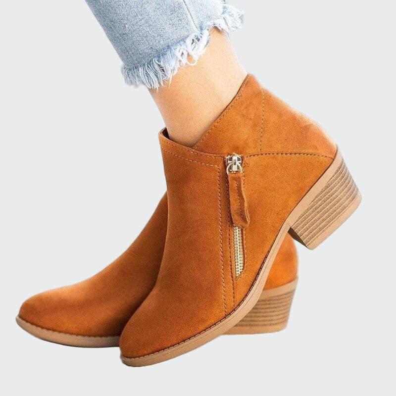 Premium Orthopaedic Leather Heeled Boots for Winter