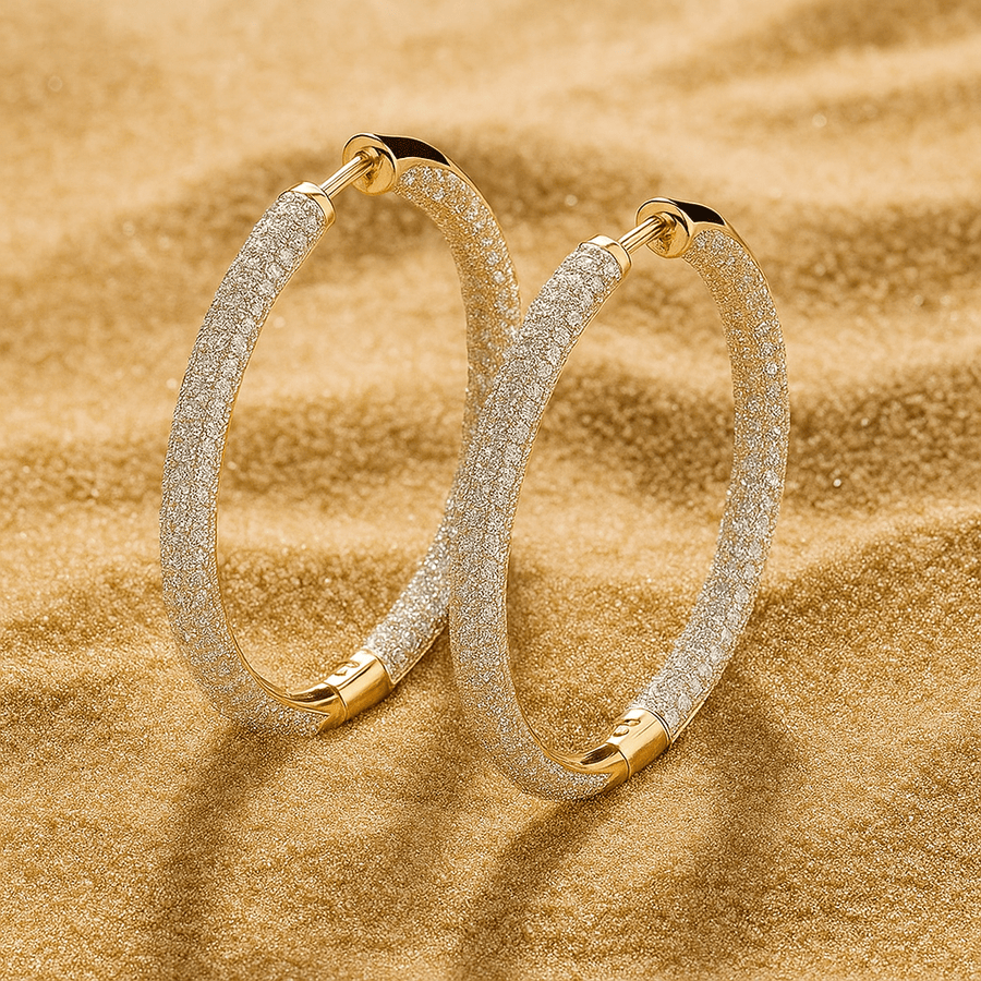 Fauna Earrings – 925 Silver and 18K Gold Hoops