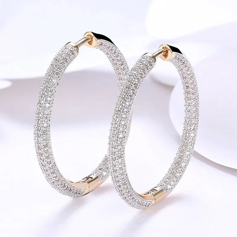 Fauna Earrings – 925 Silver and 18K Gold Hoops
