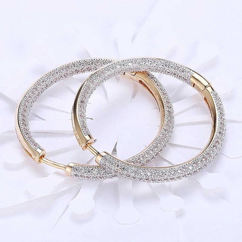 Fauna Earrings – 925 Silver and 18K Gold Hoops