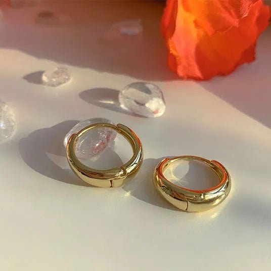 Twilight Earrings – Mini hoops in 925 silver and 14K gold