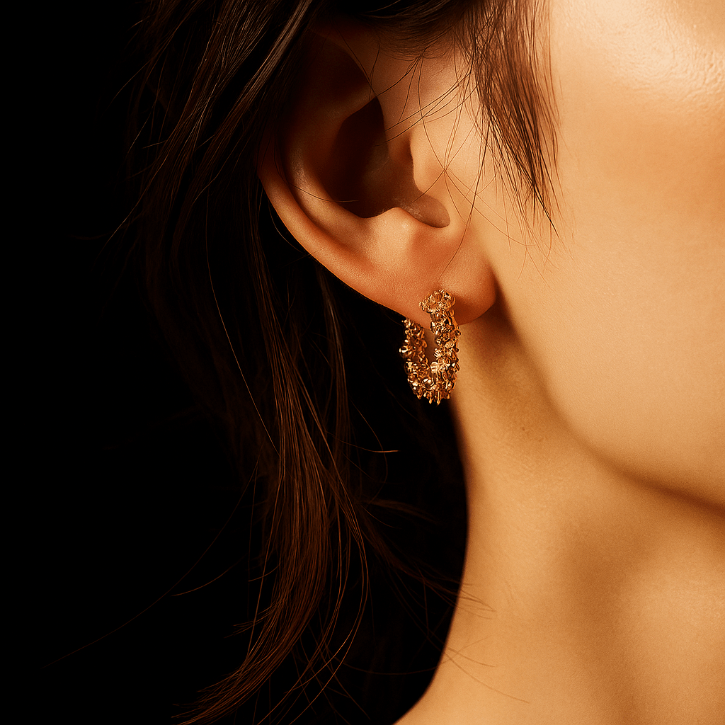 Palladio Earrings – 14k Gold-Plated or Textured 925 Silver