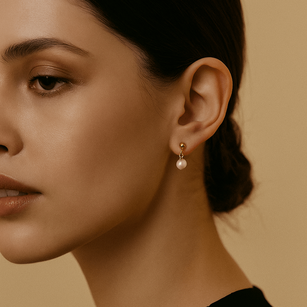 Fede Earrings – Fine Pearls on 925 Silver Plated with Gold