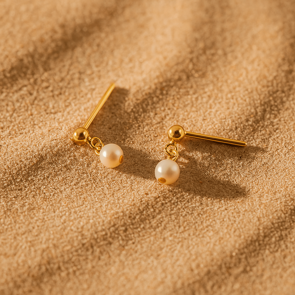 Fede Earrings – Fine Pearls on 925 Silver Plated with Gold