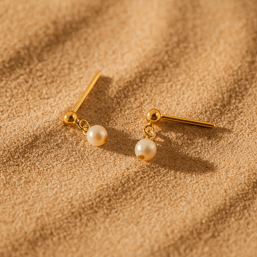 Fede Earrings – Fine Pearls on 925 Silver Plated with Gold