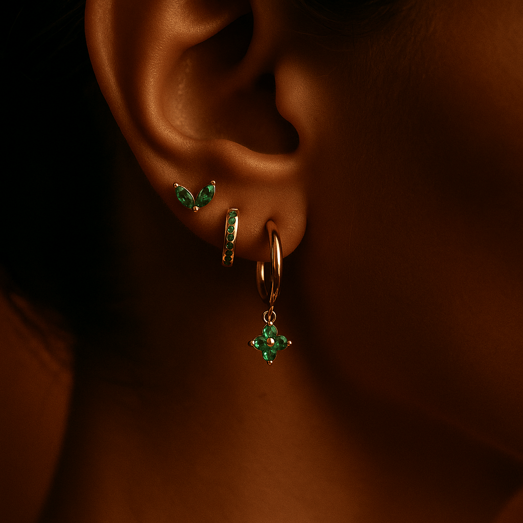 Fiori Earrings – 925 Silver Gold Plated