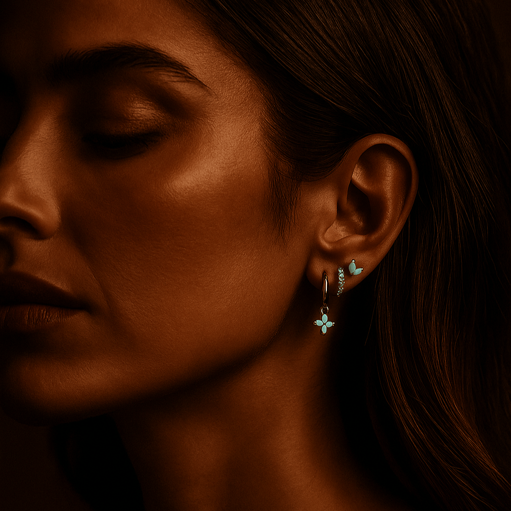 Fiori Earrings – 925 Silver Gold Plated