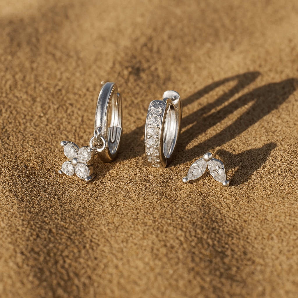 Fiori Earrings – 925 Silver Gold Plated