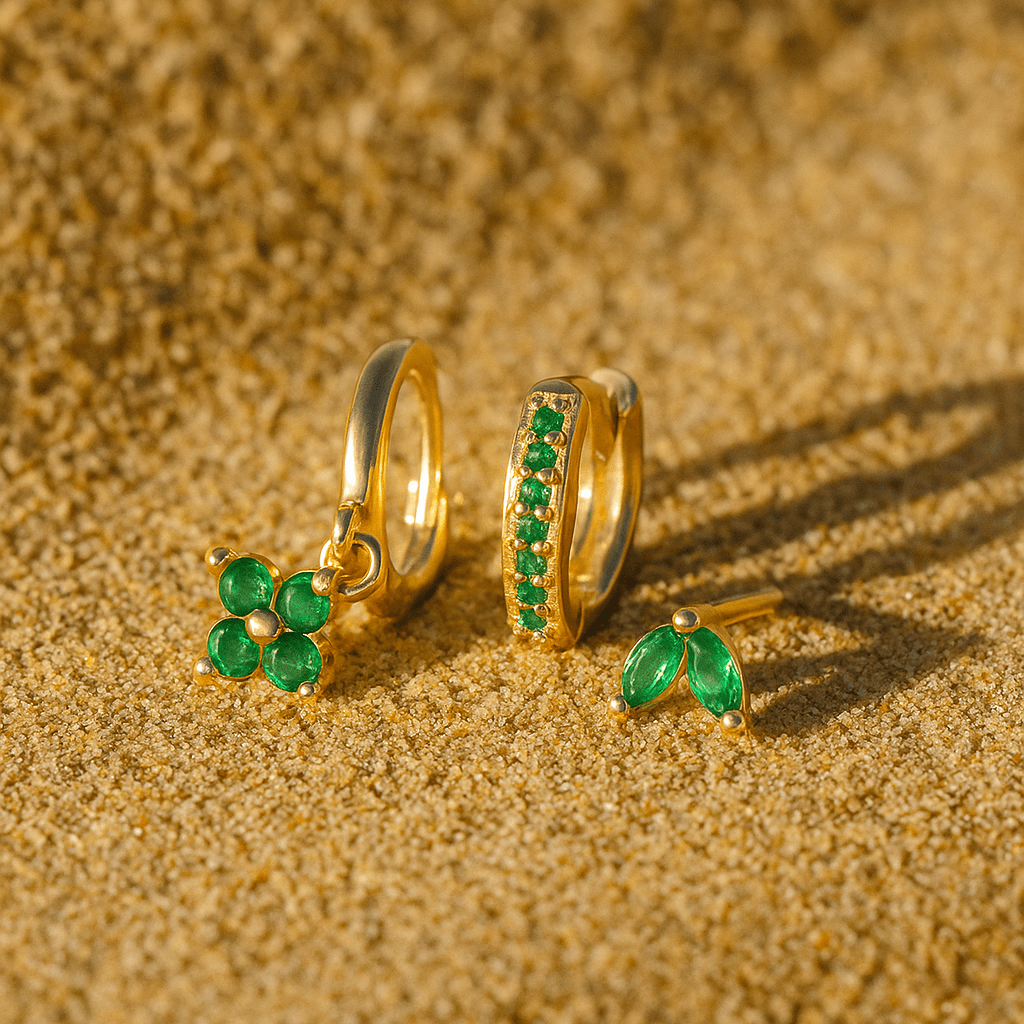 Fiori Earrings – 925 Silver Gold Plated