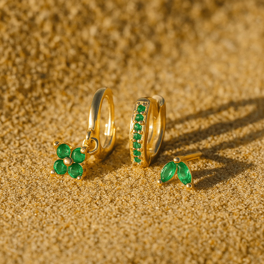 Fiori Earrings – 925 Silver Gold Plated