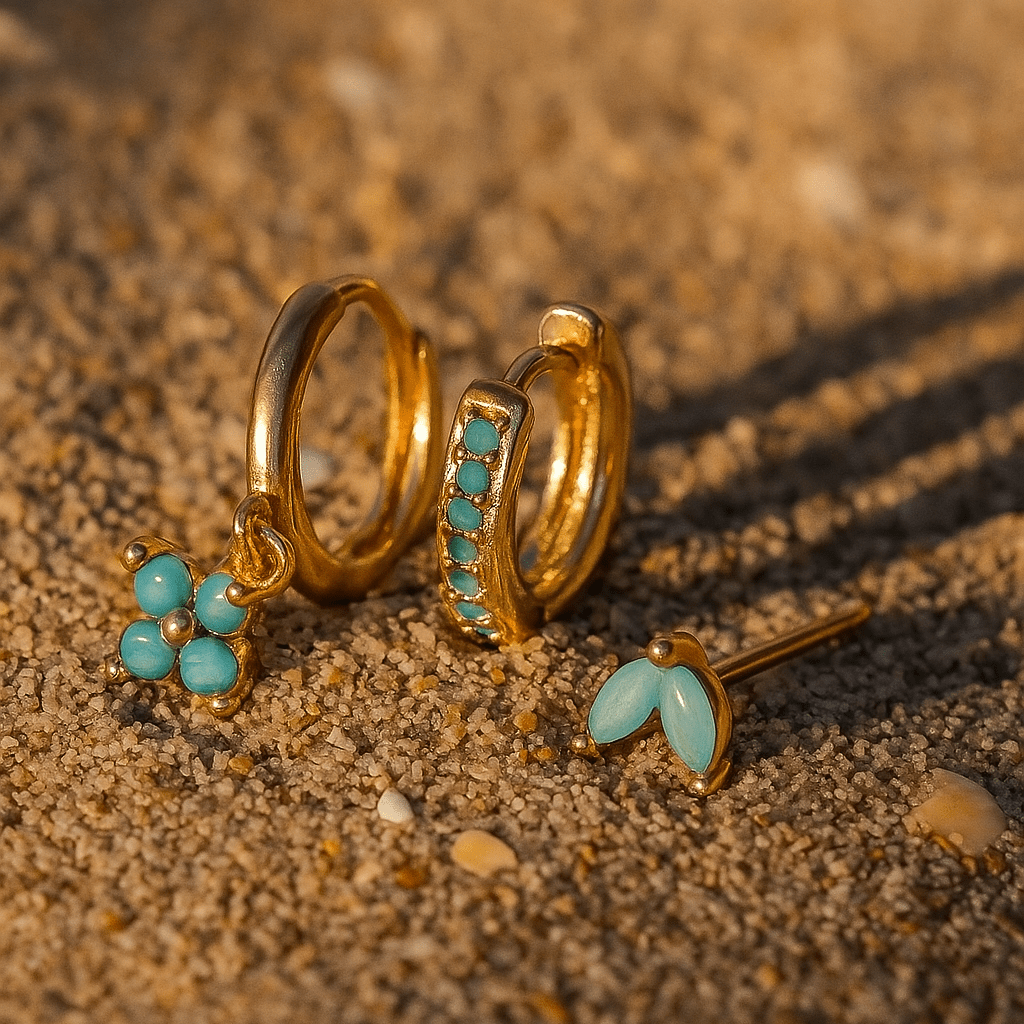 Fiori Earrings – 925 Silver Gold Plated