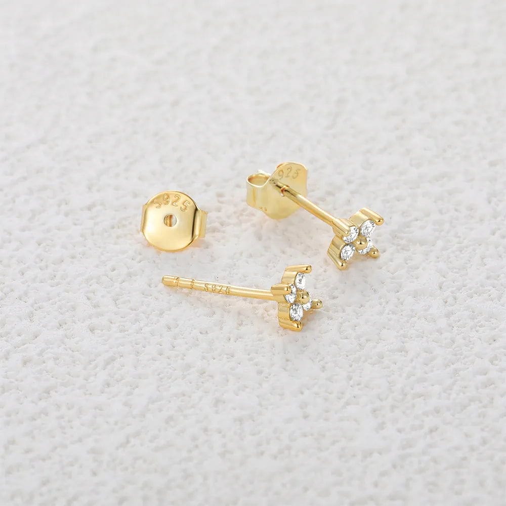Brunelleschi Earrings – 925 Silver Studs with Moissanite