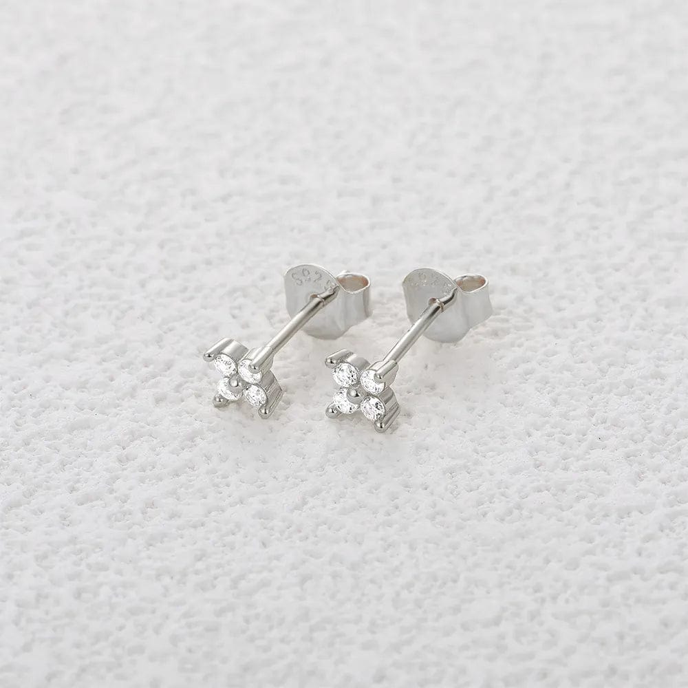 Brunelleschi Earrings – 925 Silver Studs with Moissanite