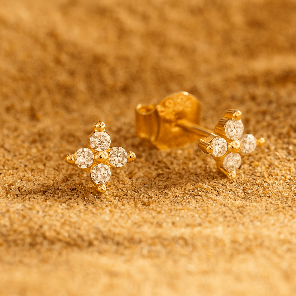 Brunelleschi Earrings – 925 Silver Studs with Moissanite