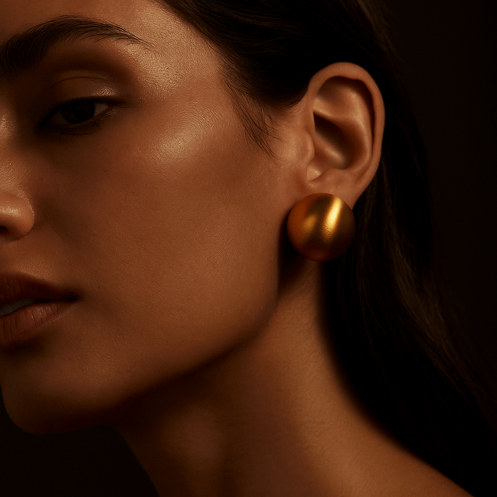 Semina Earrings – Pebbles in 18K Gold-Plated Steel