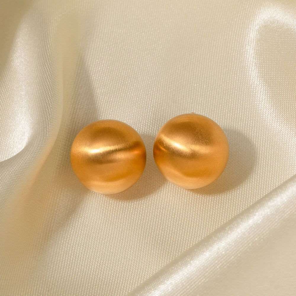Semina Earrings – Pebbles in 18K Gold-Plated Steel