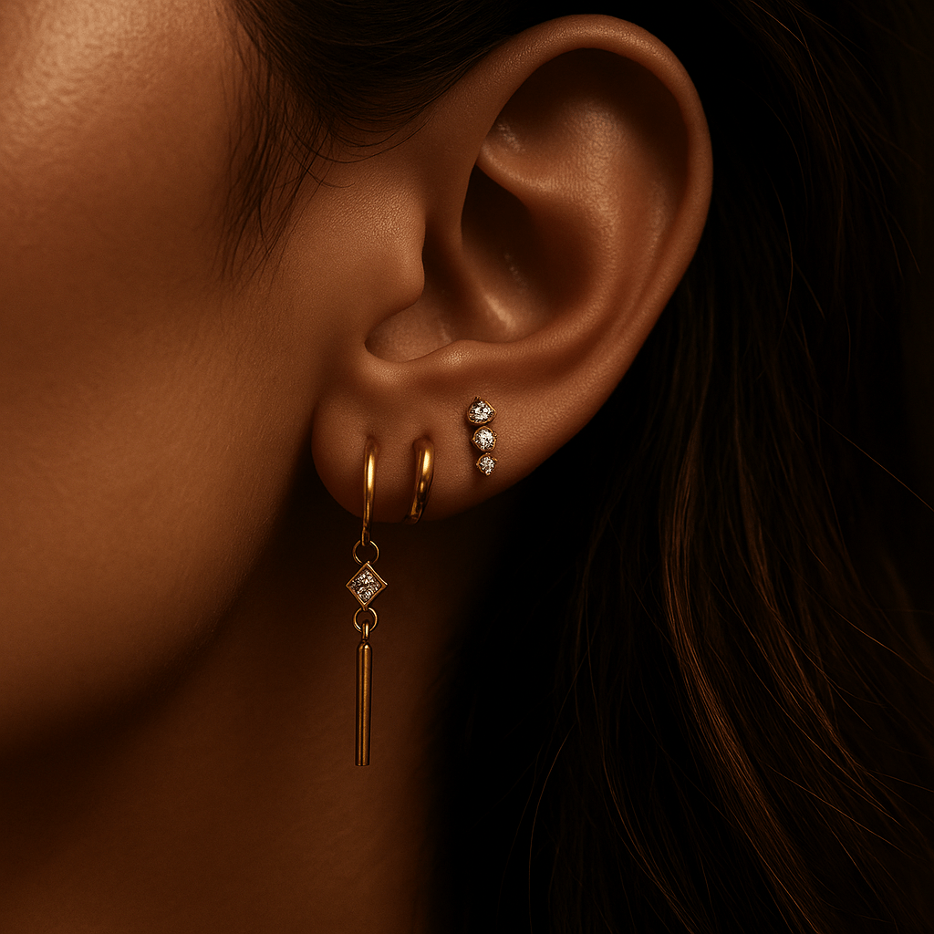 Sospirare Earrings – 925 Silver Gold Plated