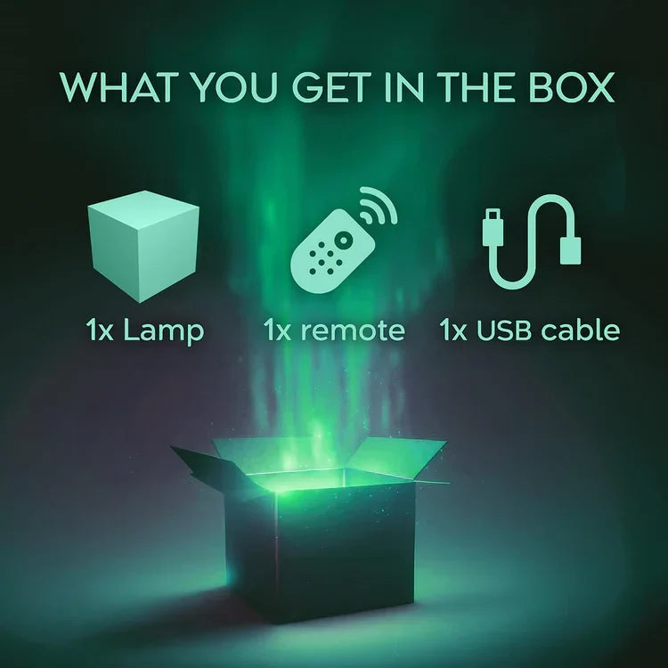 AuraCube - Minimalist LED Cube Lamp, Ambient Table Light