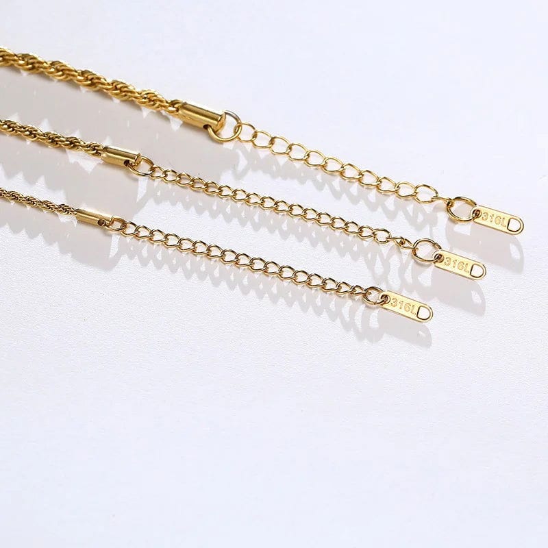 Sabbia Bracelet – braided chain plated in gold or silver