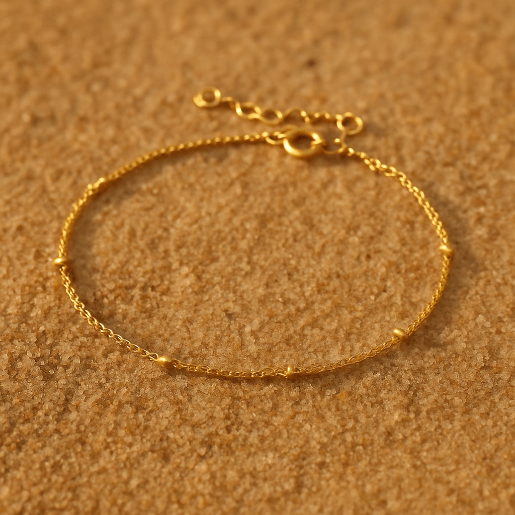 Wave Bracelet – 14k Gold Plated or Mirror Silver