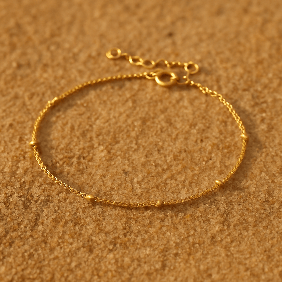 Wave Bracelet – 14k Gold Plated or Mirror Silver
