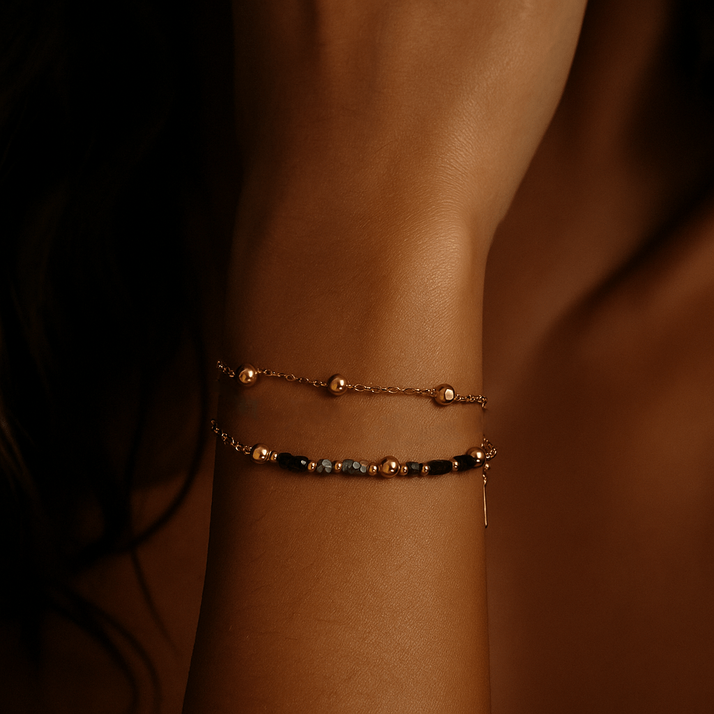 Speranza Bracelet – 18k Gold Plated with Natural Stones