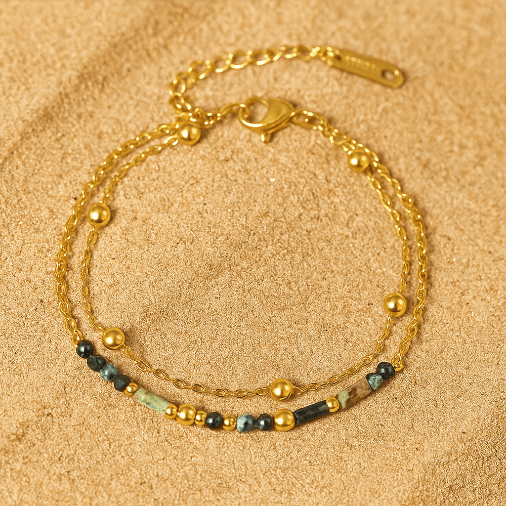 Speranza Bracelet – 18k Gold Plated with Natural Stones