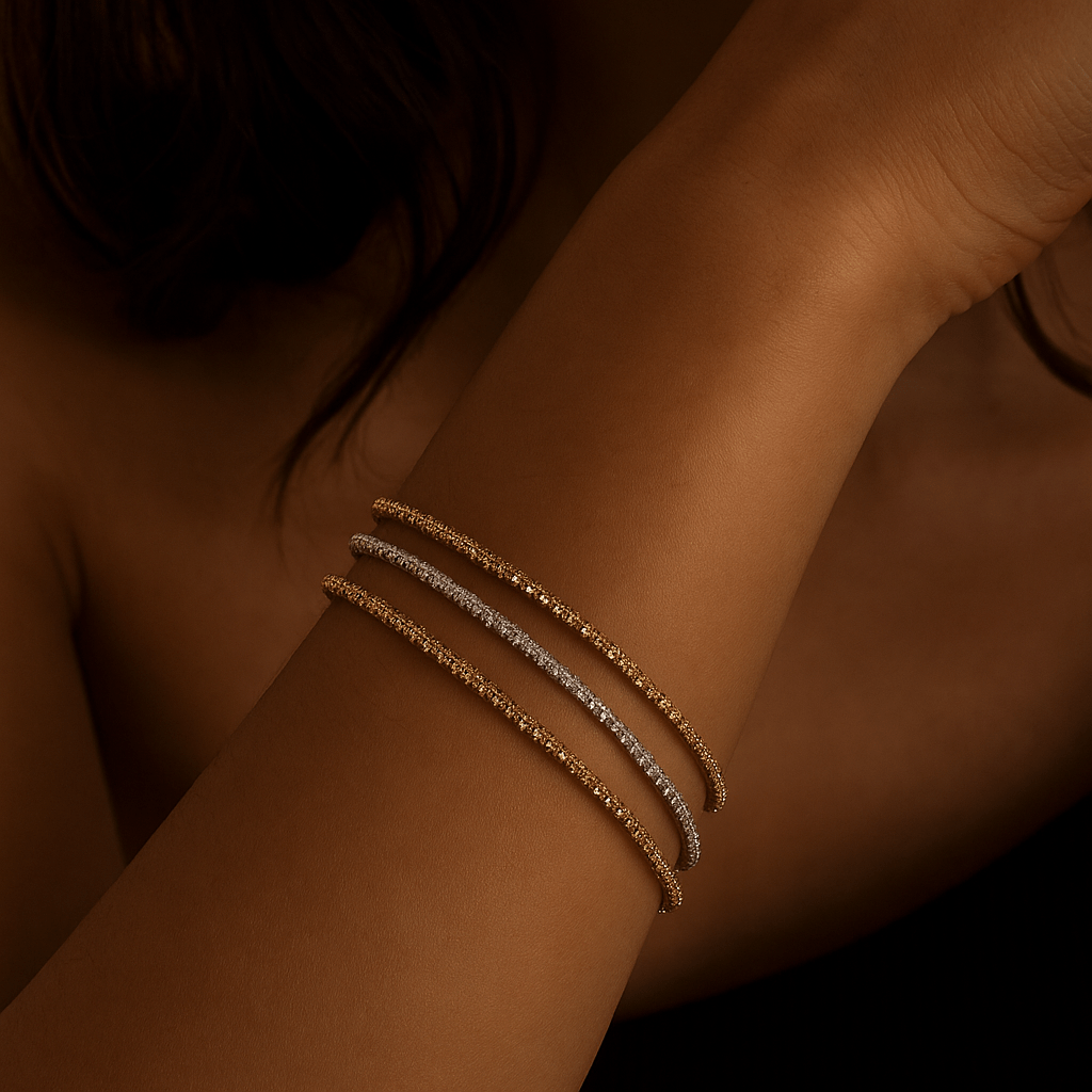 Incanto Bracelet – Braided Chain Plated in Gold or Silver
