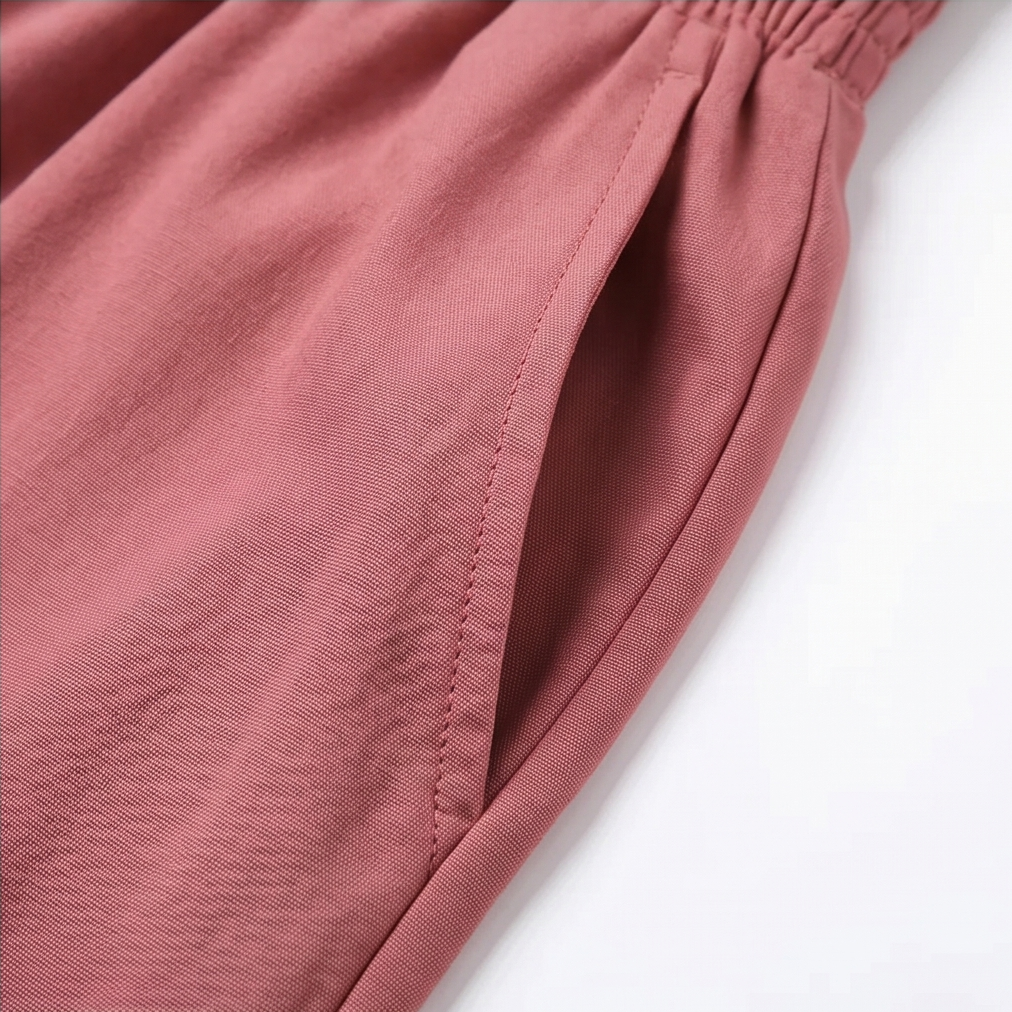 Breesa – Smocked High-Waist Summer Pants