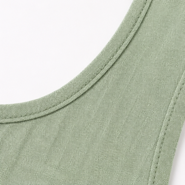 Breezella – Layered Summer Swing Dress, Sleeveless Two-Piece-like Design